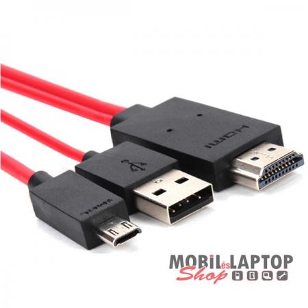 Samsung HDMI / Micro USB átalakító Samsung S3 / S4 / S5 / Note 2 / Note 3 ( Sony, HTC, LG, Sharp )